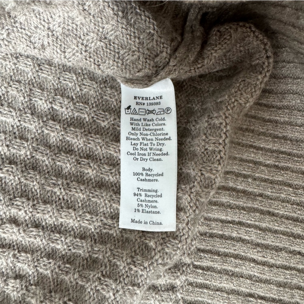Everlane Belgian-Waffle Pocket Pullover in ReCashmere, XS - Picture 4 of 6